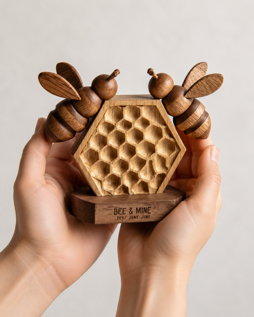 Walnut Bee & Mine Honeycomb — angle 7
