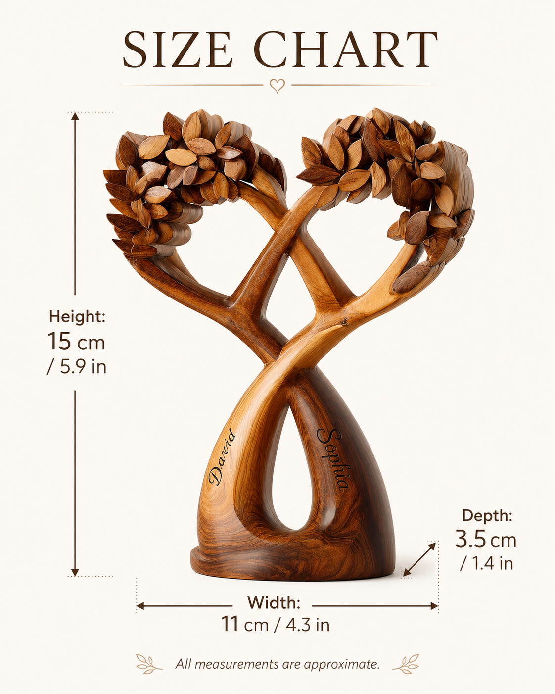 Walnut Double Tree Infinity — angle 8